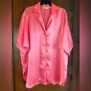 Victoria’s Secret VTG ‘80s Gold Label Hi-Gloss Satin PJ Sleep Top